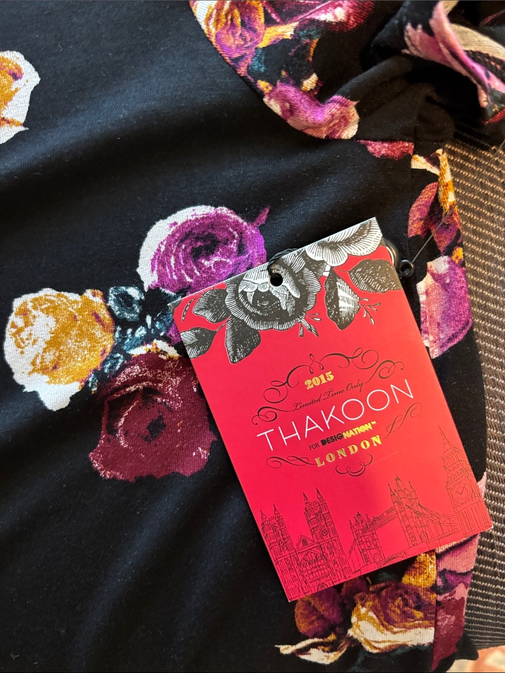 Thakoon Black Floral Tiered Short Sleeve Dress. NWT SMALL